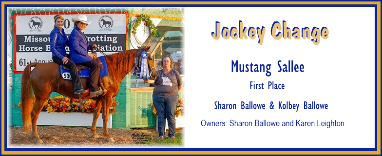 Mustang Sallee, 1st place Jockey Change